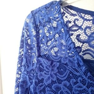 Blue lace dress